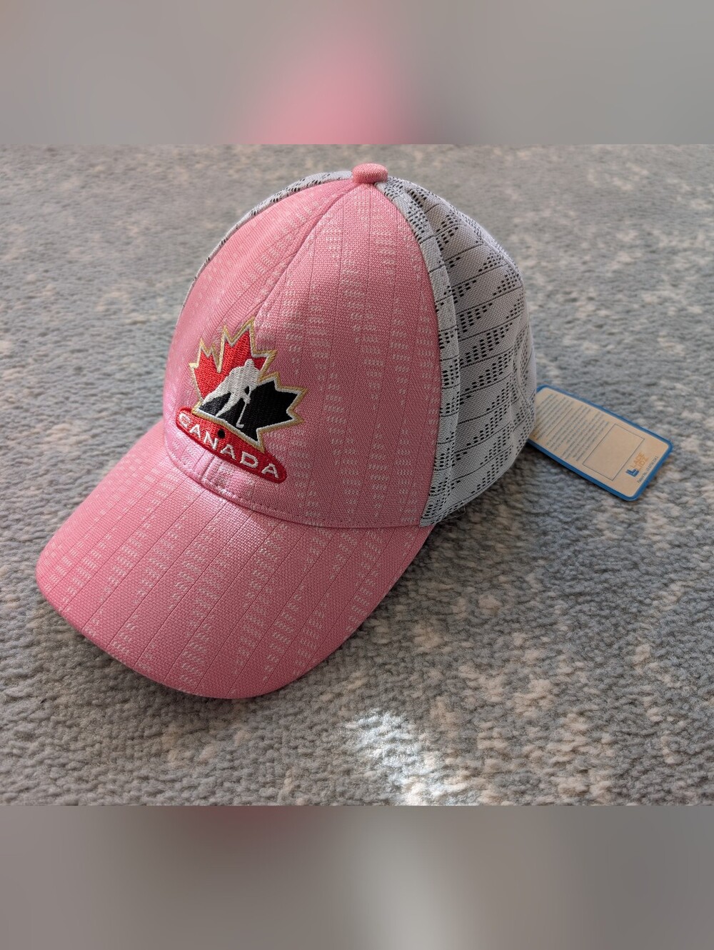 Lace Lidz Pink Team Canada Logo Hockey Lace Hat